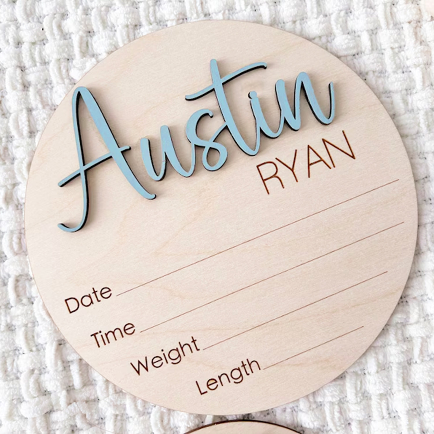 Wedding Souvenir - 1 customizable double-layer name tag logo,