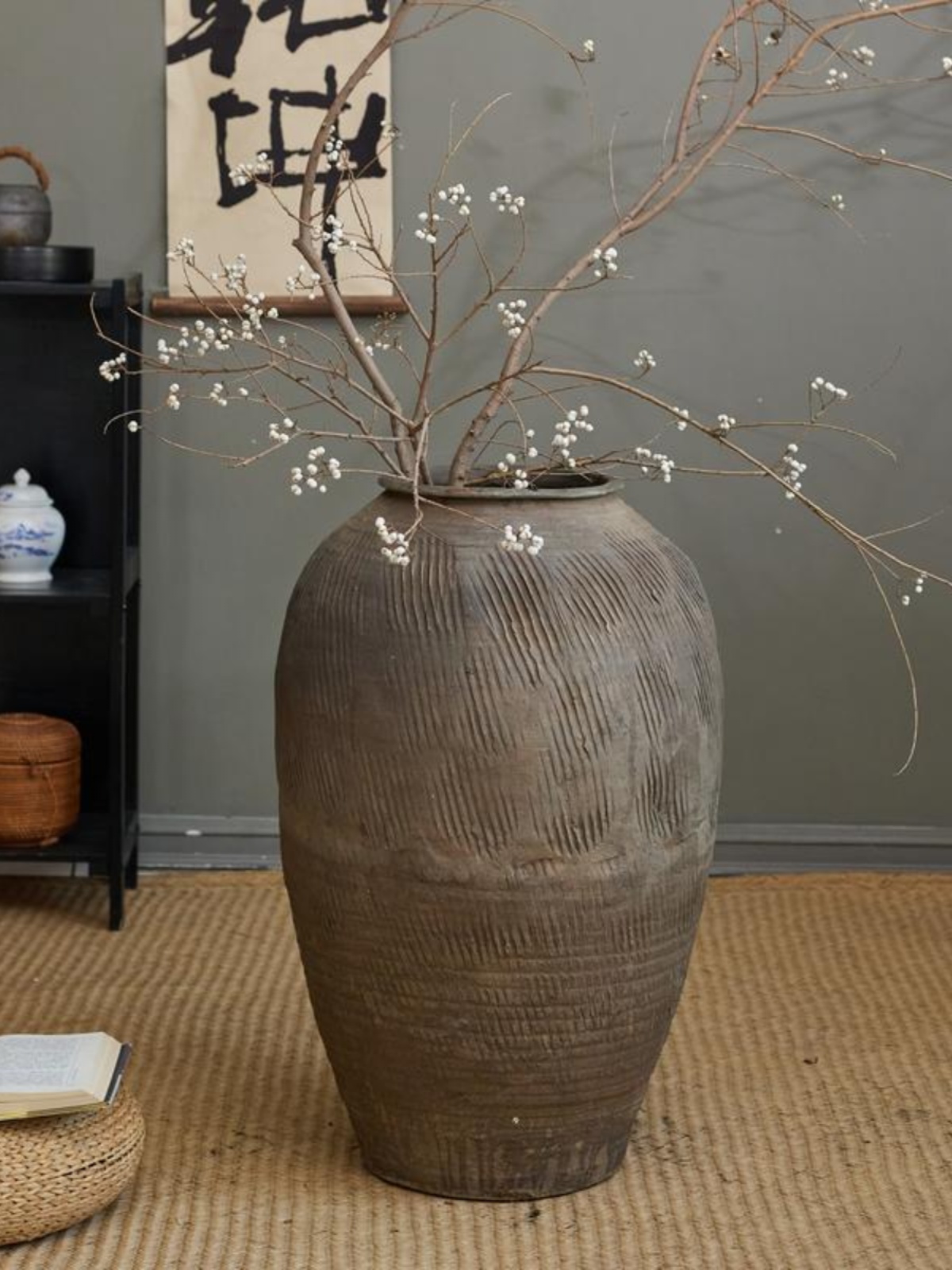 Retro Vintage Large Terracotta - Centerpiece Vase Tall 评论和价格