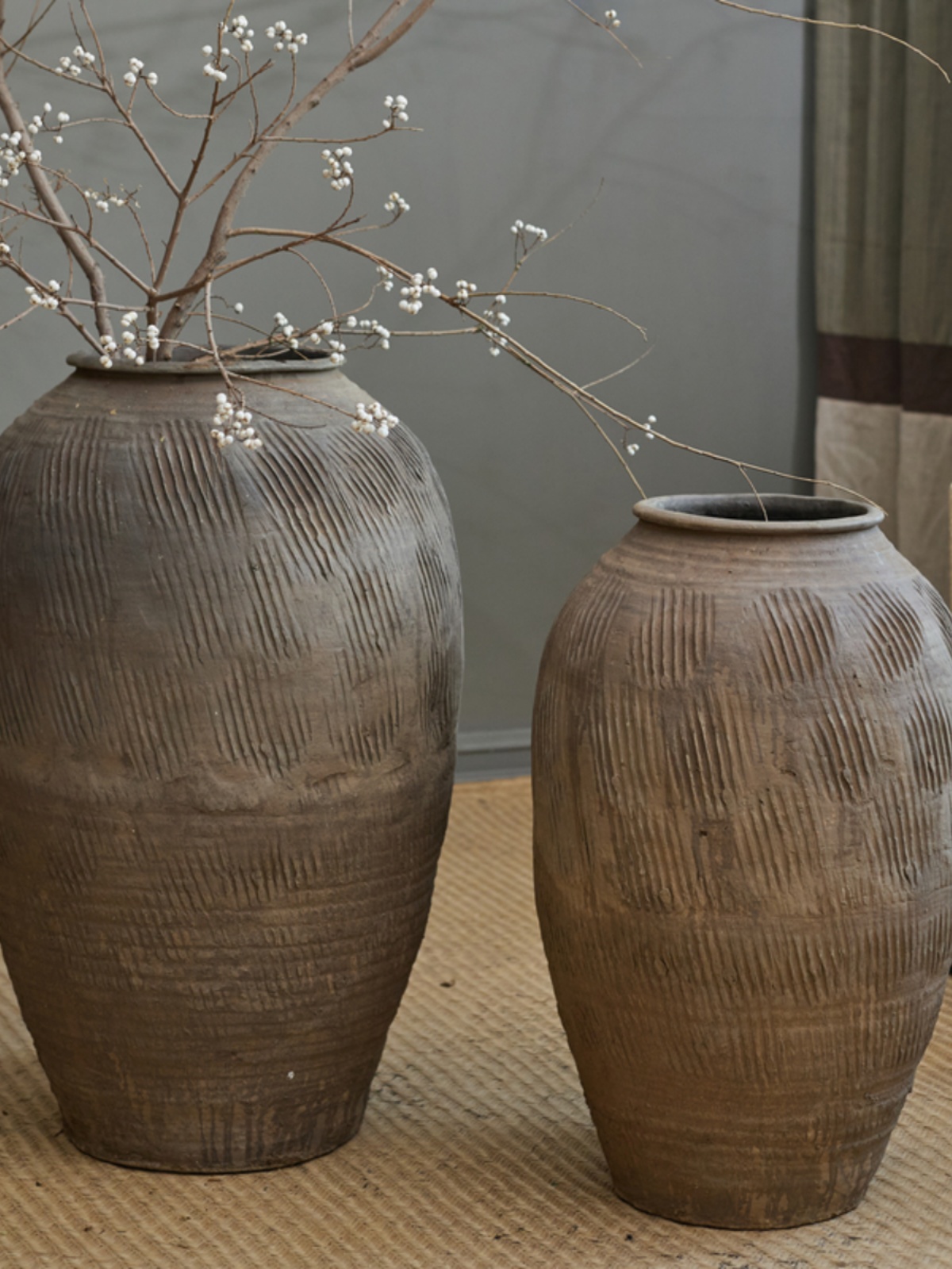 Retro Vintage Large Terracotta - Centerpiece Vase Tall 评论和价格