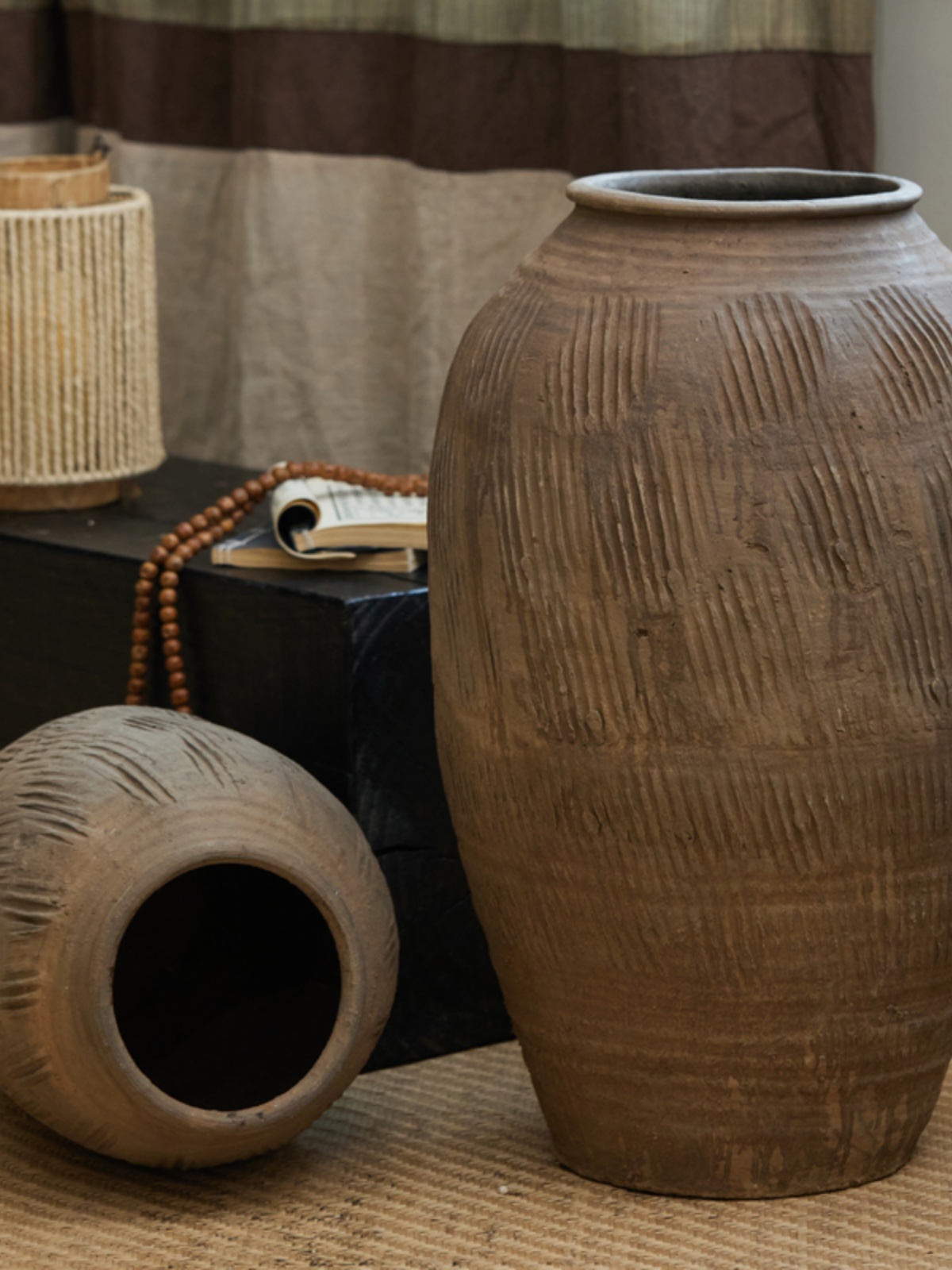 Retro Vintage Large Terracotta - Centerpiece Vase Tall 评论和价格