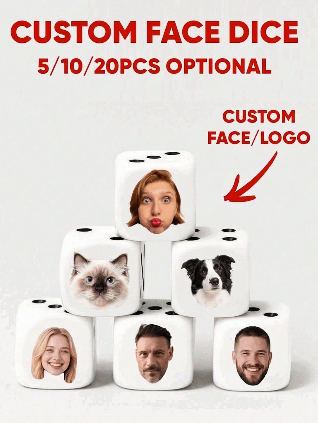 Custom Face Dice Personalized  - Wedding Souvenir 评论和价格