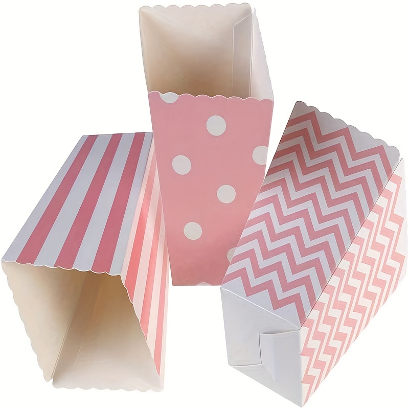 12pcs/pack, Pink Paper Popcorn - Wedding Favor Box 评论和价格