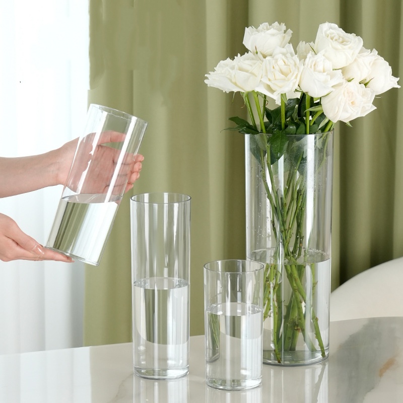 New Acrylic Clear Cylinder Flo - Centerpiece Vase Tall 评论和价格