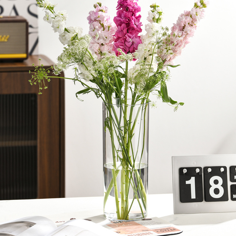 New Acrylic Clear Cylinder Flo - Centerpiece Vase Tall 评论和价格