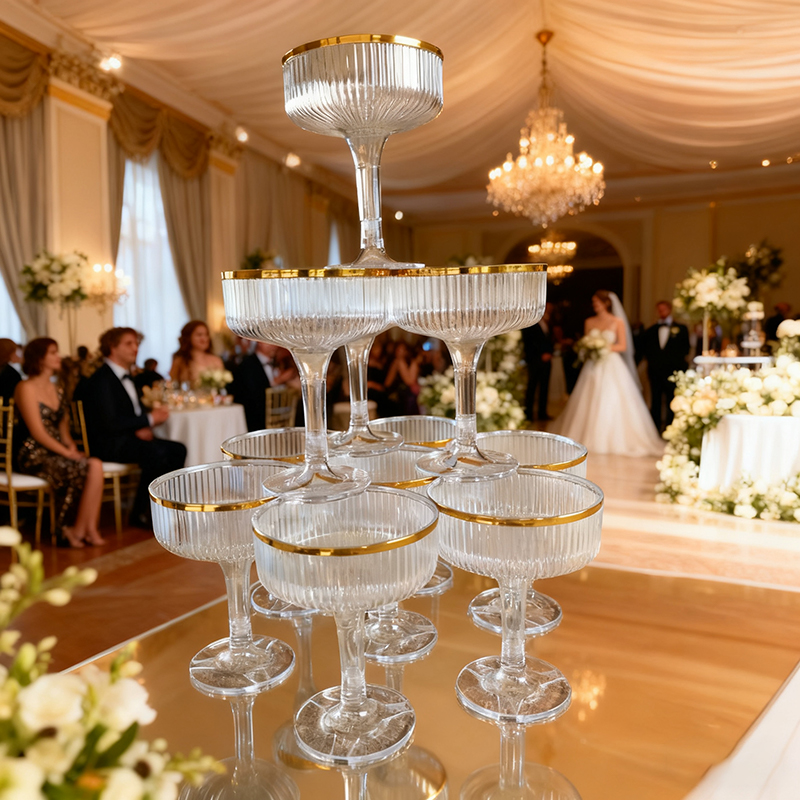 4-6Tier Acrylic Champagne Towe - Champagne Tower Set 评论和价格
