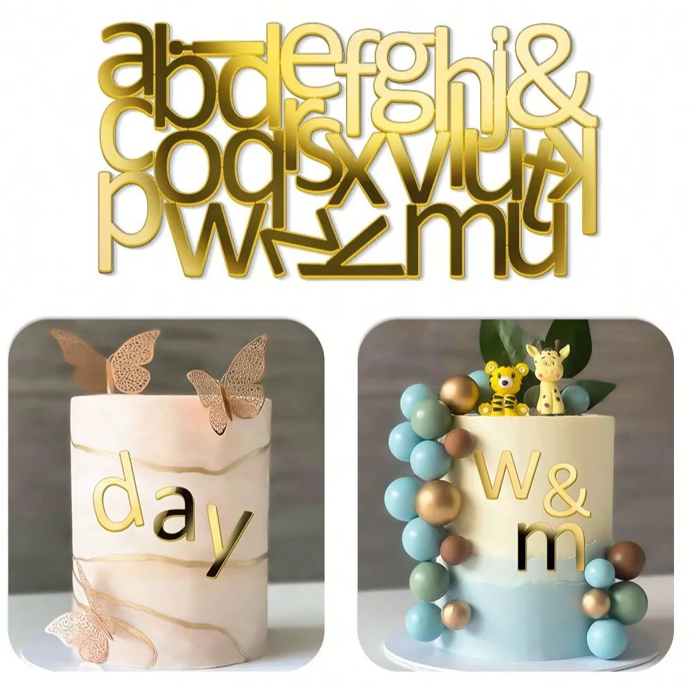 1set Golden Mirror Acrylic A-Z - Wedding Z 评论和价格