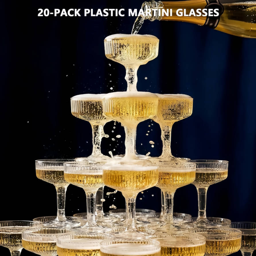 4-6Tier Plastic Champagne Towe - Champagne Tower Set 评论和价格