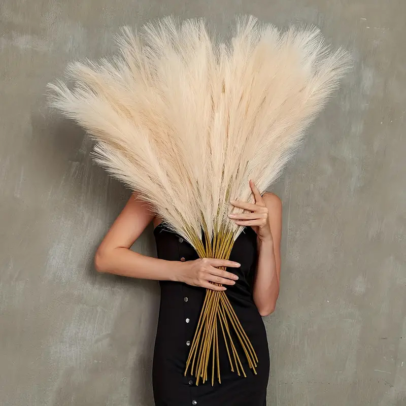39 Inch Large Pampas Grass Art - Centerpiece Vase Tall 评论和价格