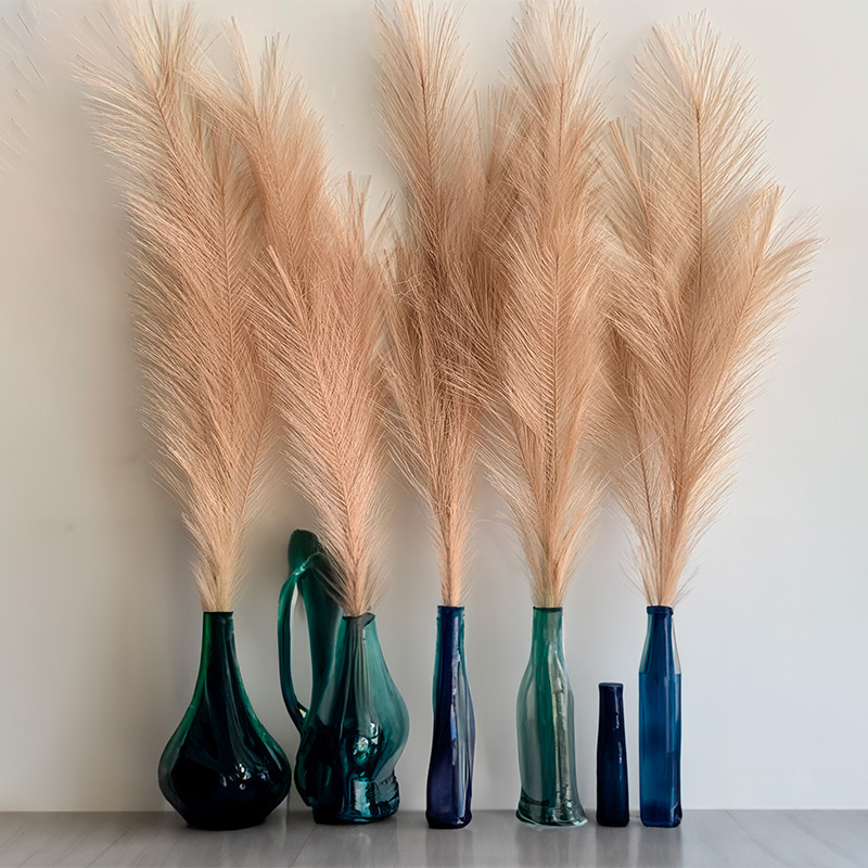 39 Inch Large Pampas Grass Art - Centerpiece Vase Tall 评论和价格