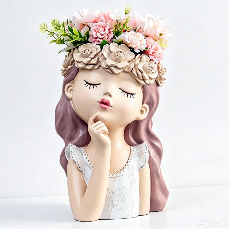 Contemplative Flower Fairy Vas - Centerpiece Vase Tall 评论和价格