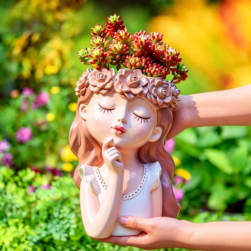 Contemplative Flower Fairy Vas - Centerpiece Vase Tall 评论和价格