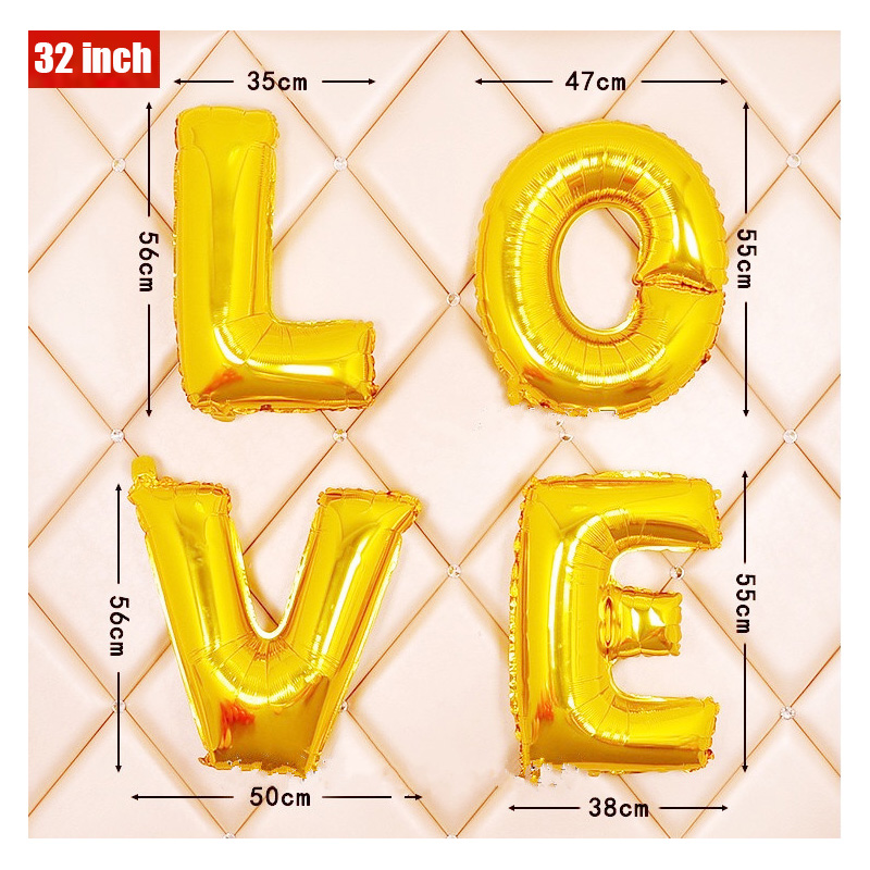 16 32 40 Inch Foil Letter Ball - Wedding Z 评论和价格