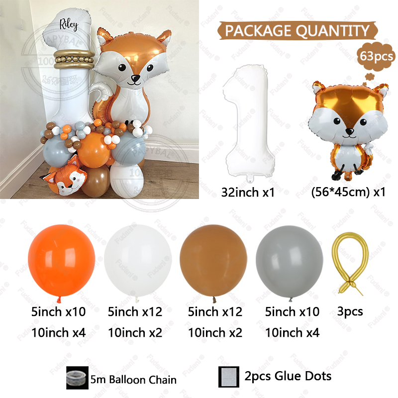 63Pcs Jungle Zoo Smart Fox Alu - Wedding Zoo 评论和价格