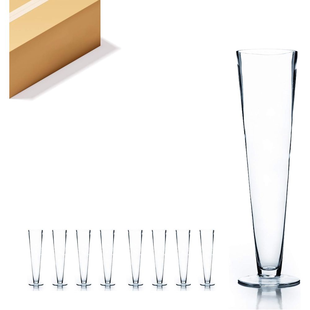 WGV Trumpet Glass Vase Bulk, O - Centerpiece Vase Tall 评论和价格