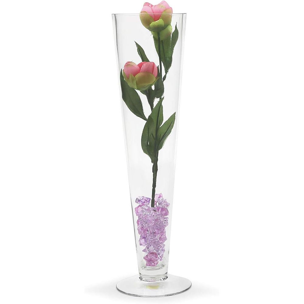 WGV Trumpet Glass Vase Bulk, O - Centerpiece Vase Tall 评论和价格