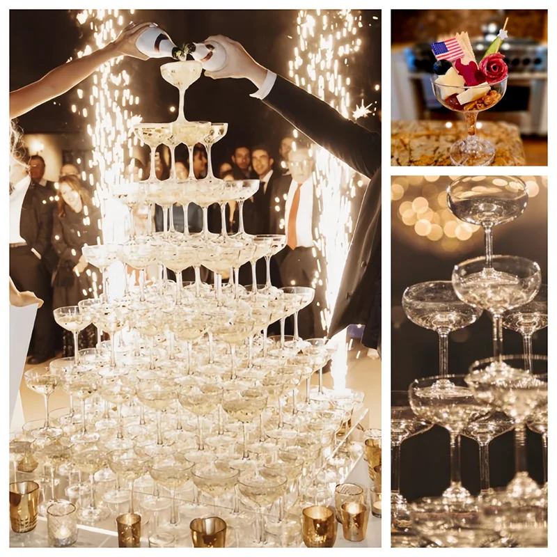 5/7/8Tier Champagne Tower Glas - Champagne Tower Set 评论和价格