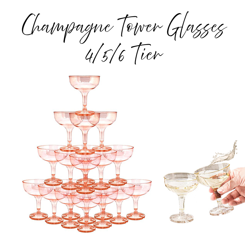 4-6Tier Acrylic Champagne Towe - Champagne Tower Set 评论和价格