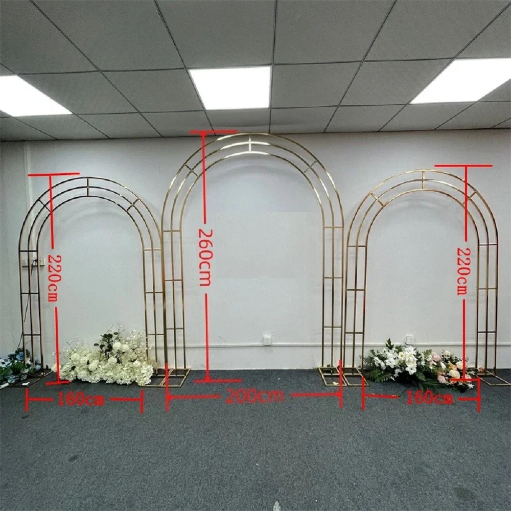 Metallic Gold Wedding Arch Sta - Wedding Party Supply Store 评论和价格
