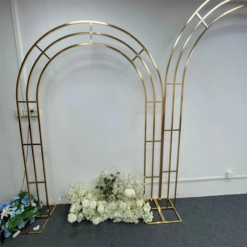 Metallic Gold Wedding Arch Sta - Wedding Party Supply Store 评论和价格
