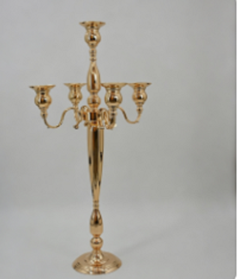 10pcs Gold Metal Candelabra 5- - Wedding Party Supply Store 评论和价格